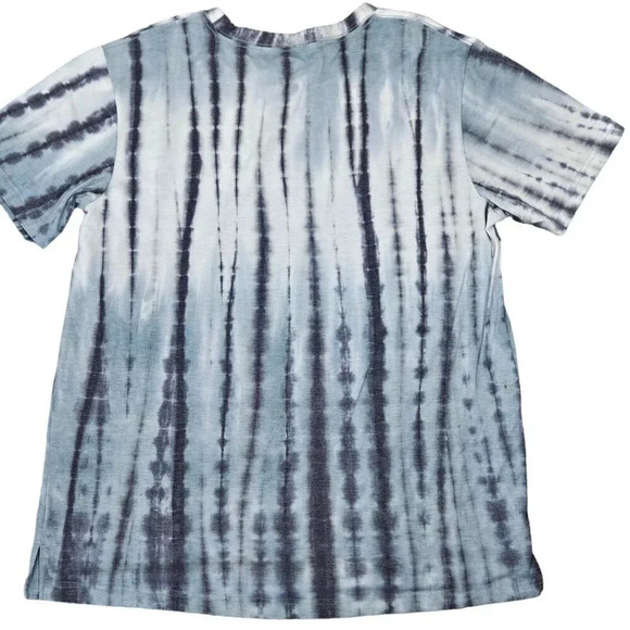 Tie Dye Short Sleeve T-shirt Size XL Blue‎ Gray Graphic Sshhh... Nobody Cares - Picture 3 of 8